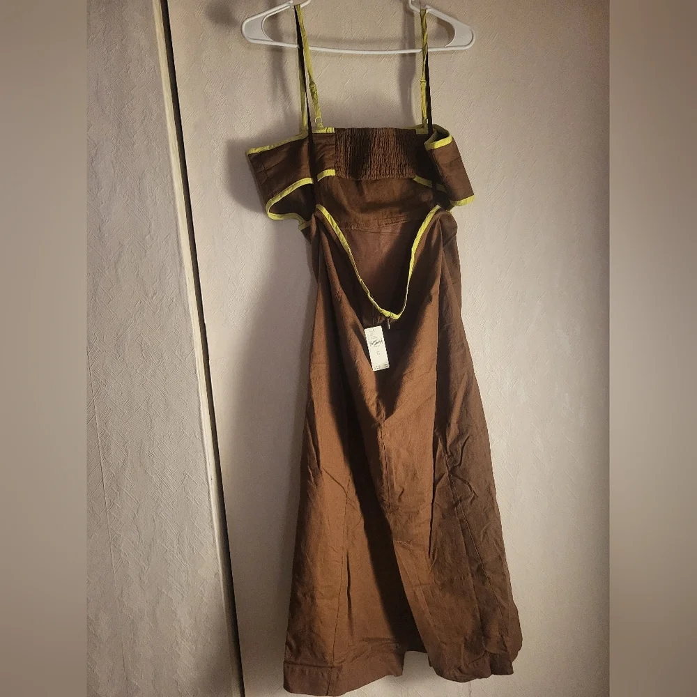 Anthropologie Maeve The Dafni Cutout Linen Midi - Picture 5 of 5